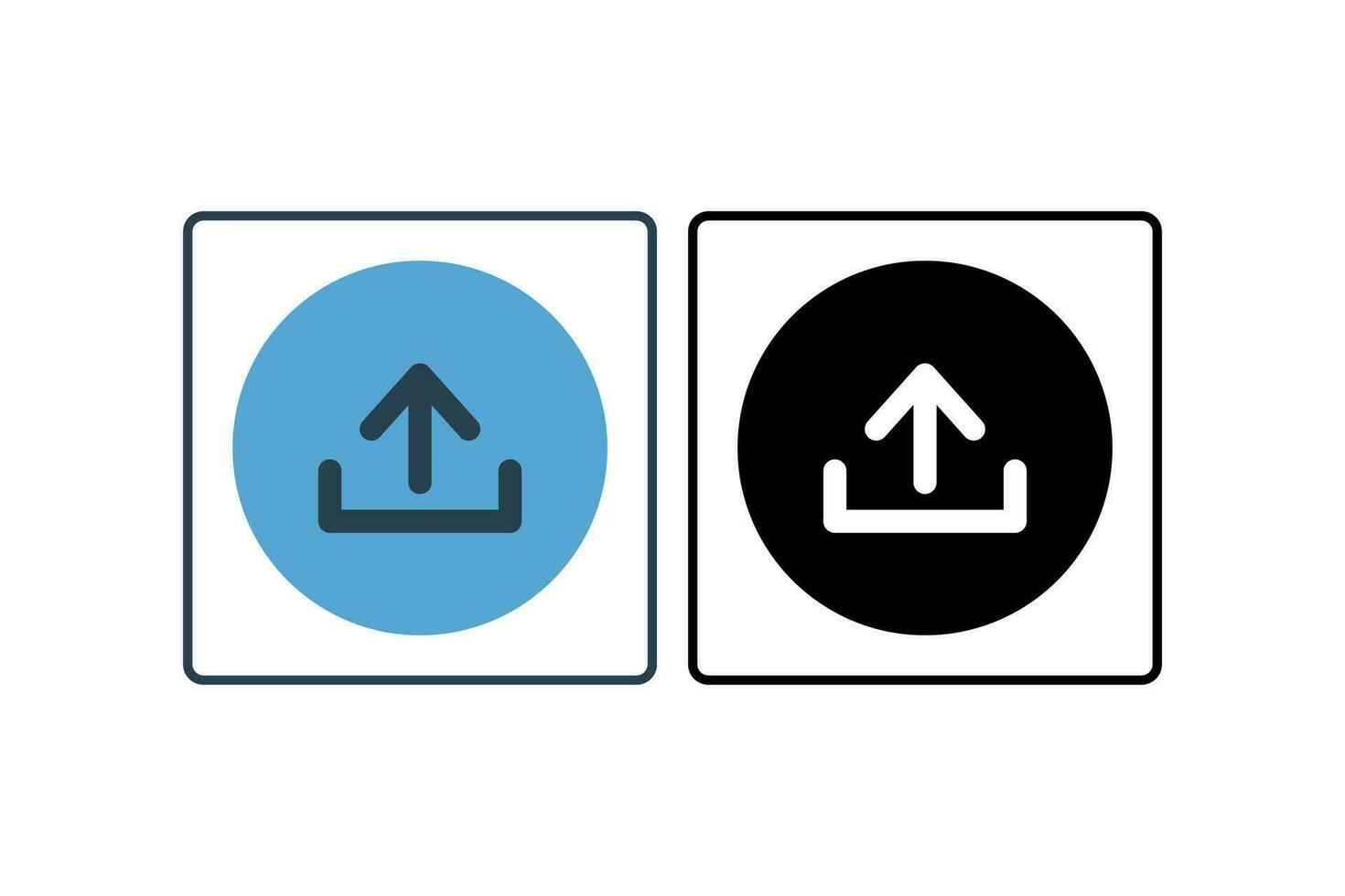Upload Icon. Icon related to download. solid icon style. Simple vector design editable