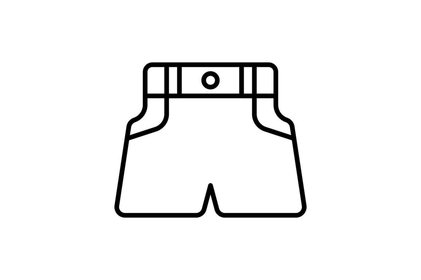 Shorts Heels Icon. Icon related to clothes icon set. line icon style. Simple vector design editable