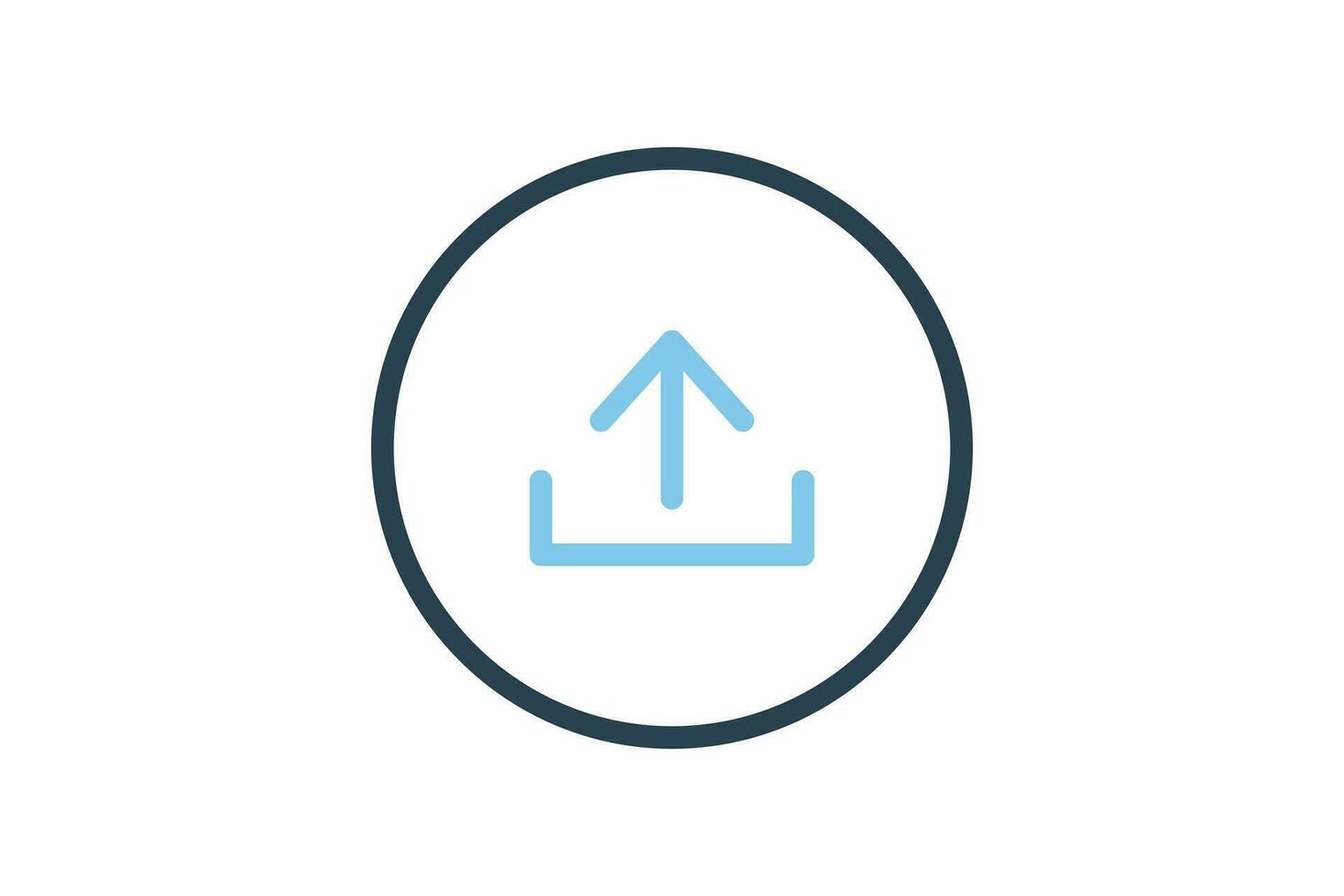Upload Icon. Icon related to download. flat line icon style. Simple vector design editable