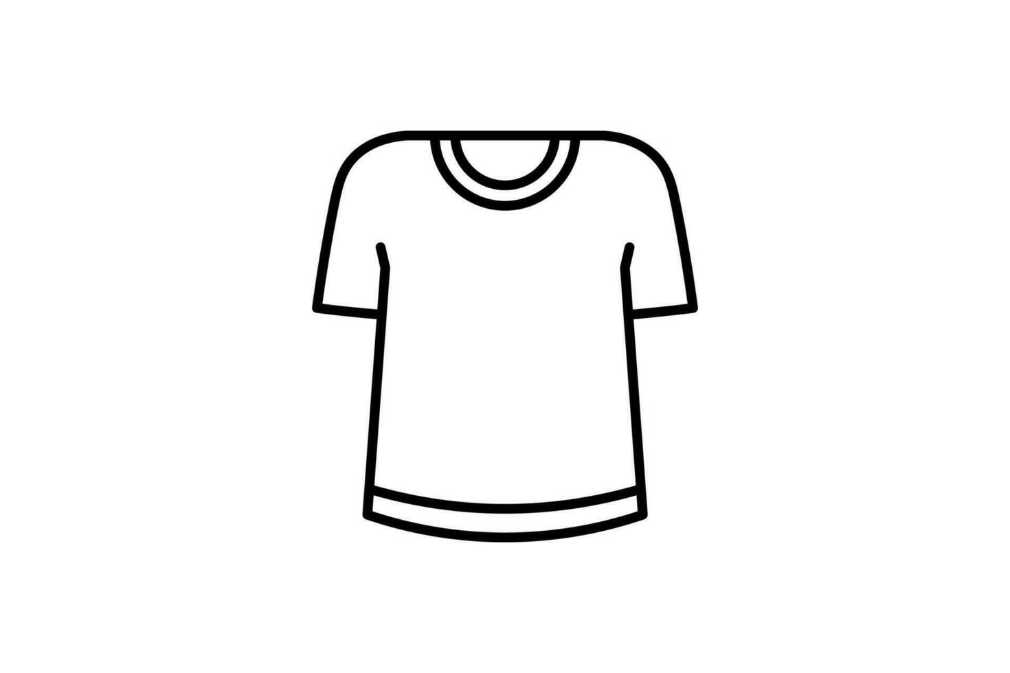 T-Shirt Icon. Icon related to clothes icon set. line icon style. Simple vector design editable