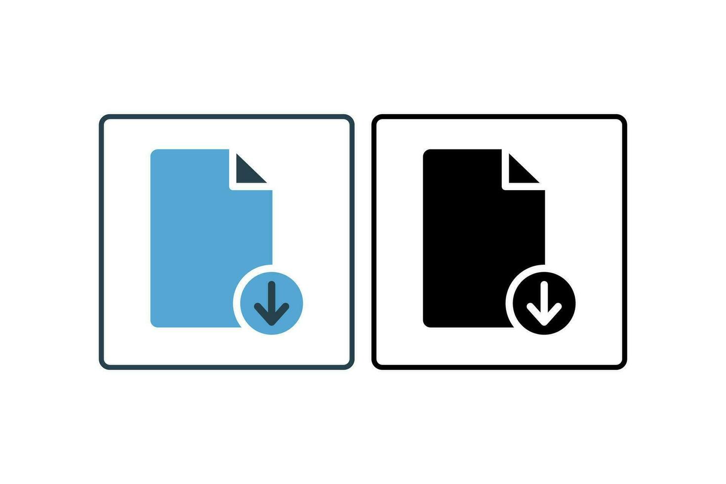 Download Document Icon. suitable for web site design, app, user interfaces.solid icon style. Simple vector design editable