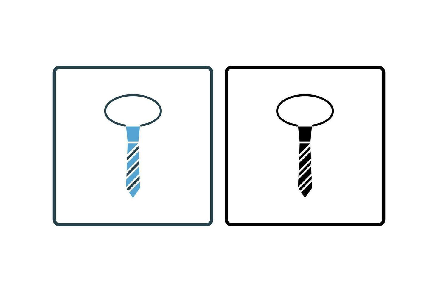 Tie Icon. Icon related to clothes icon set. solid icon style. Simple vector design editable