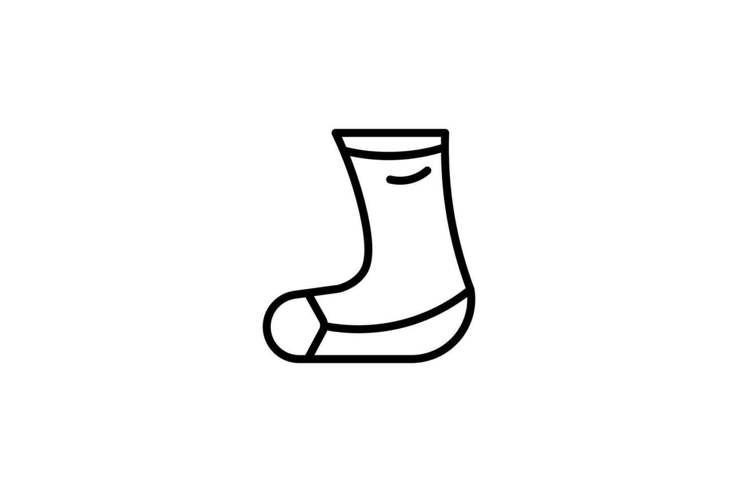 Socks Icon. Icon related to clothes icon set. line icon style. Simple vector design editable