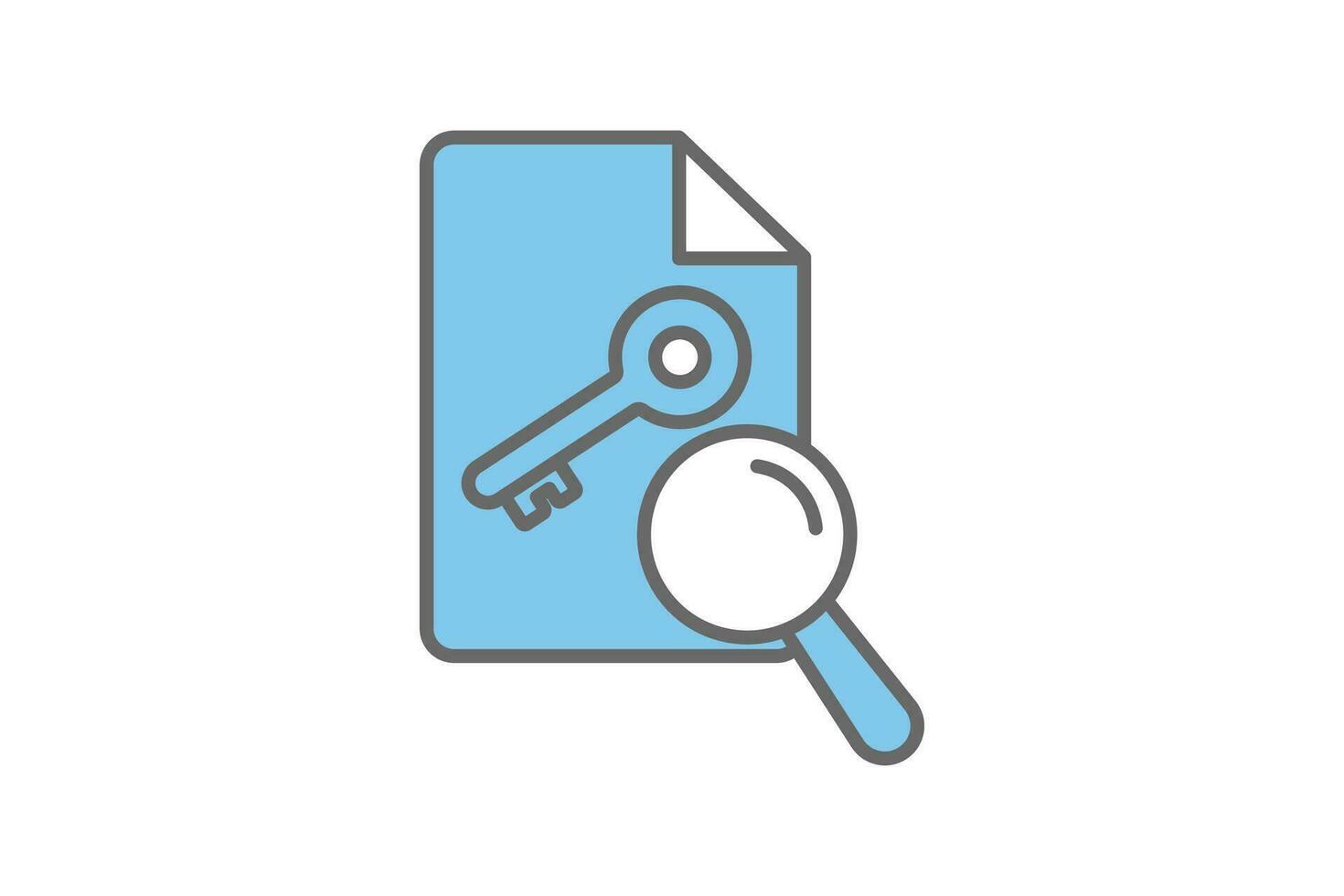 Keyword icon. Icon related to Search Engine Optimization. suitable for web site design, app, user interfaces. flat line icon style. Simple vector design editable