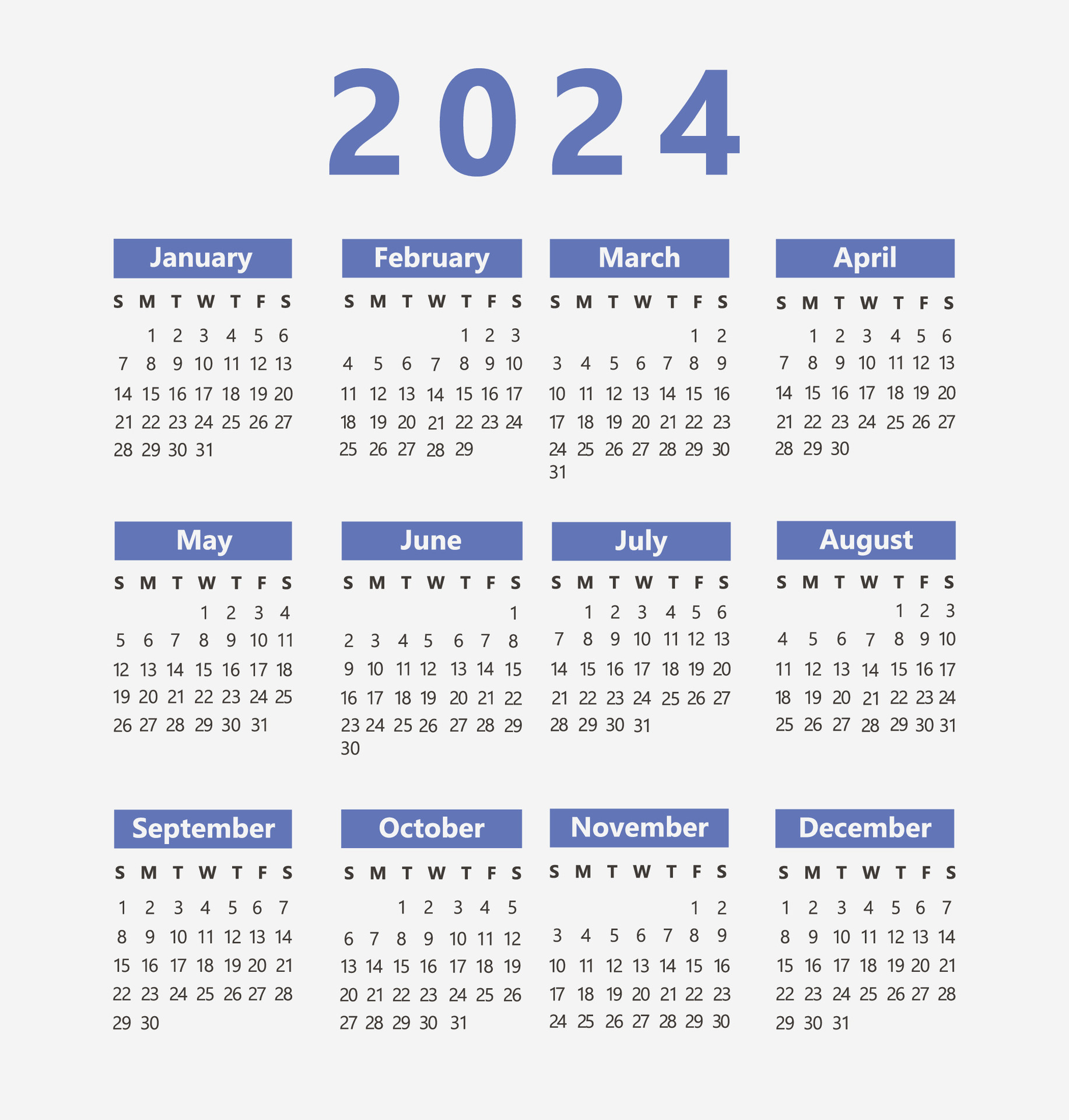Calendar for 2024 Minimal style new year 27388984 Vector Art at Vecteezy Calendar for 2024 Minimal style new year 27388984 Vector Art at Vecteezy