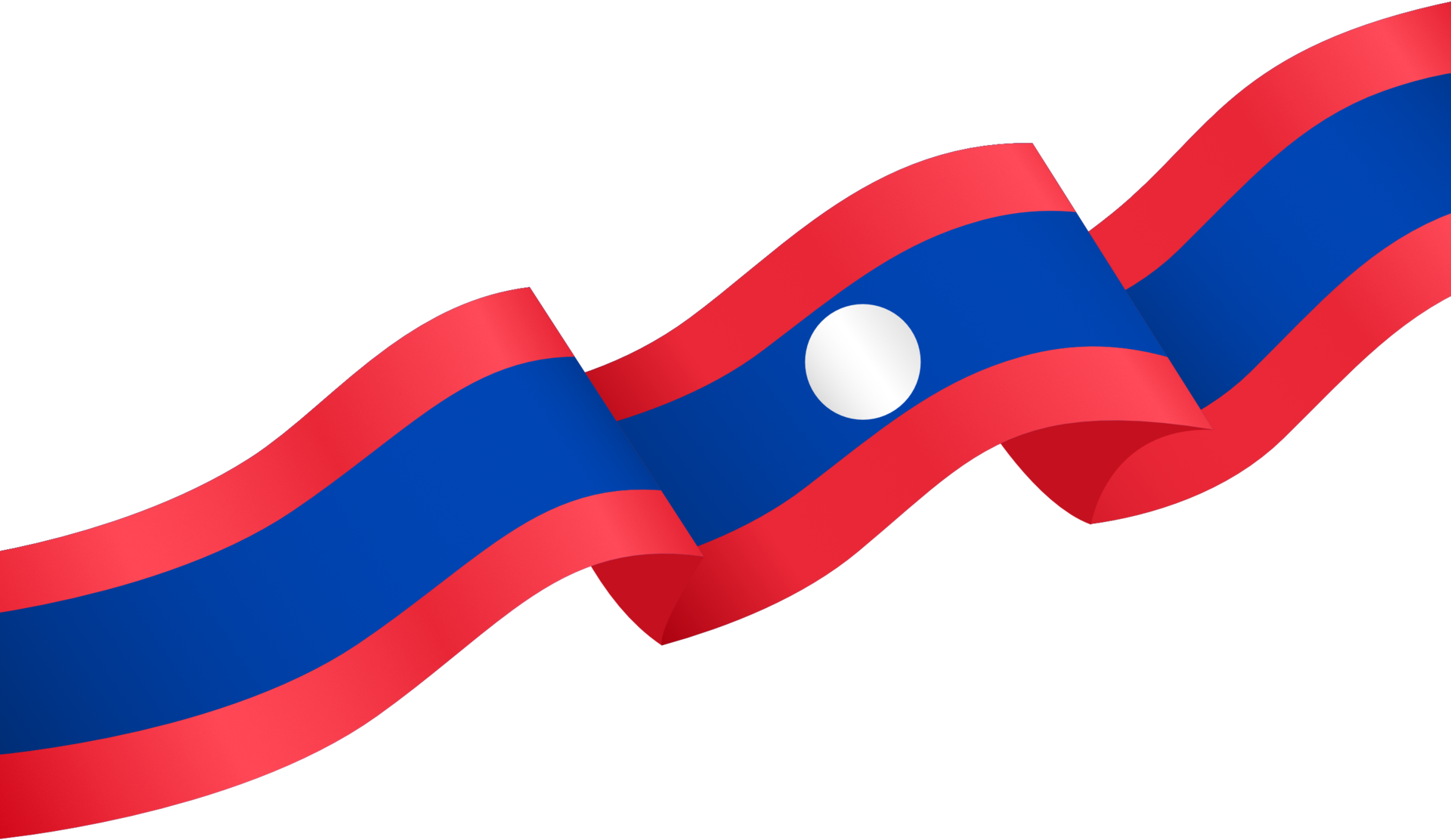 Laos flag wave isolated on png or transparent background 27389035 PNG