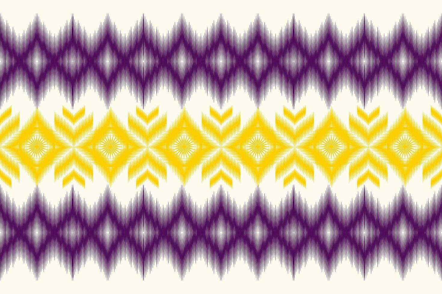 Ikat vector ethnic seamless pattern design. Ikat Aztec fabric carpet ornaments textile decorations wallpaper.