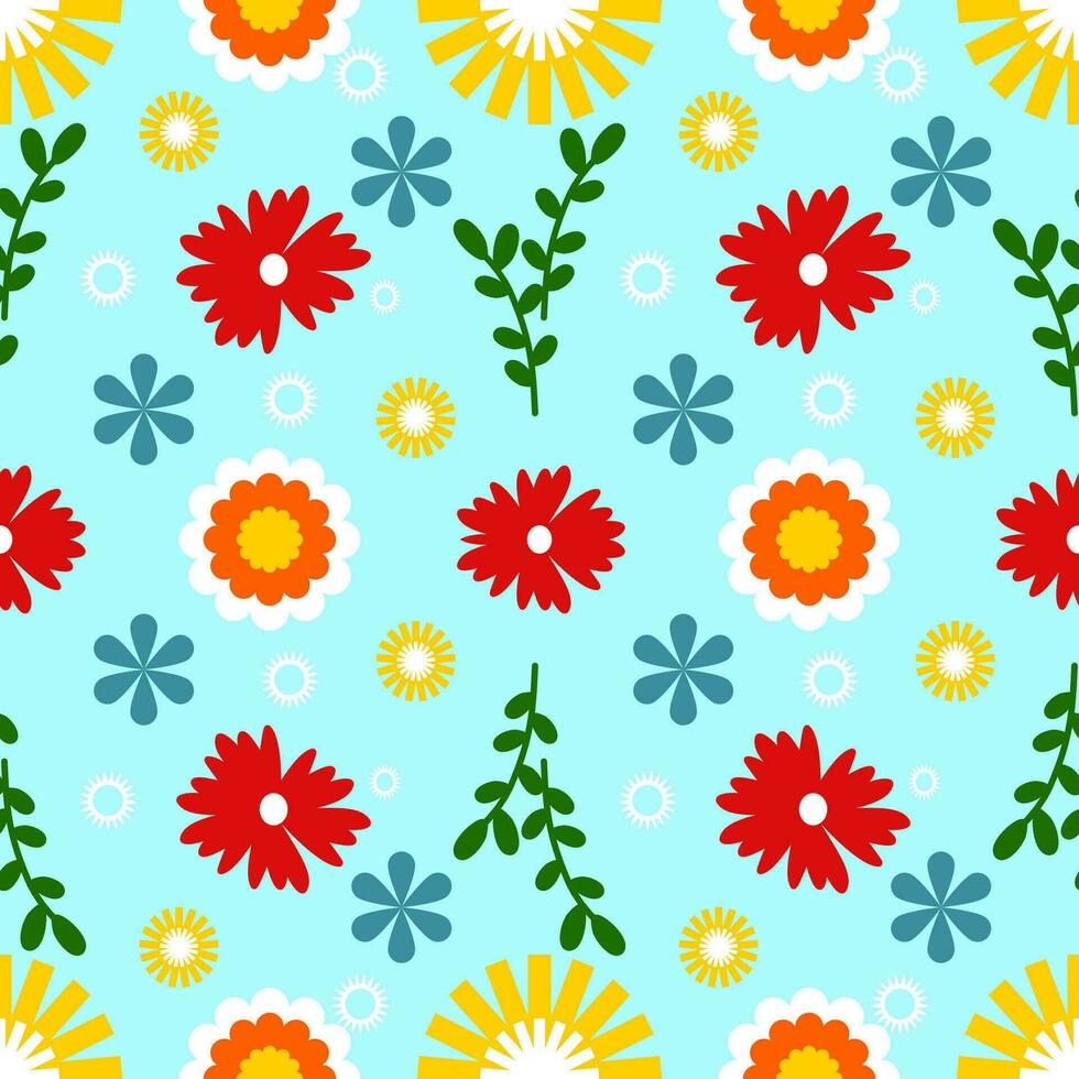 vistoso resumen sin costura patrones con flores mano dibujado vector ilustraciones. cada modelo es aislado