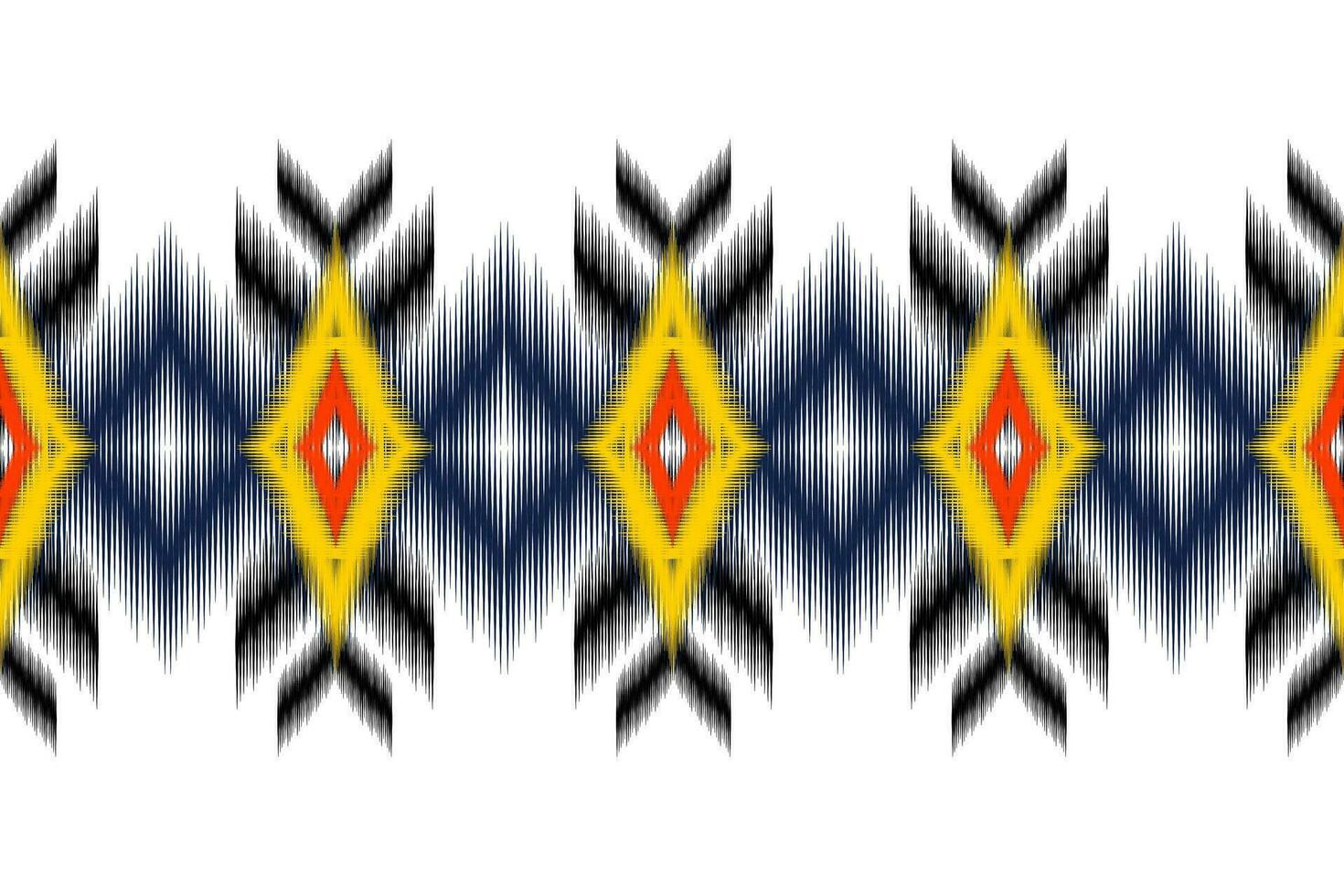 Ikat vector ethnic seamless pattern design. Ikat Aztec fabric carpet ornaments textile decorations wallpaper.