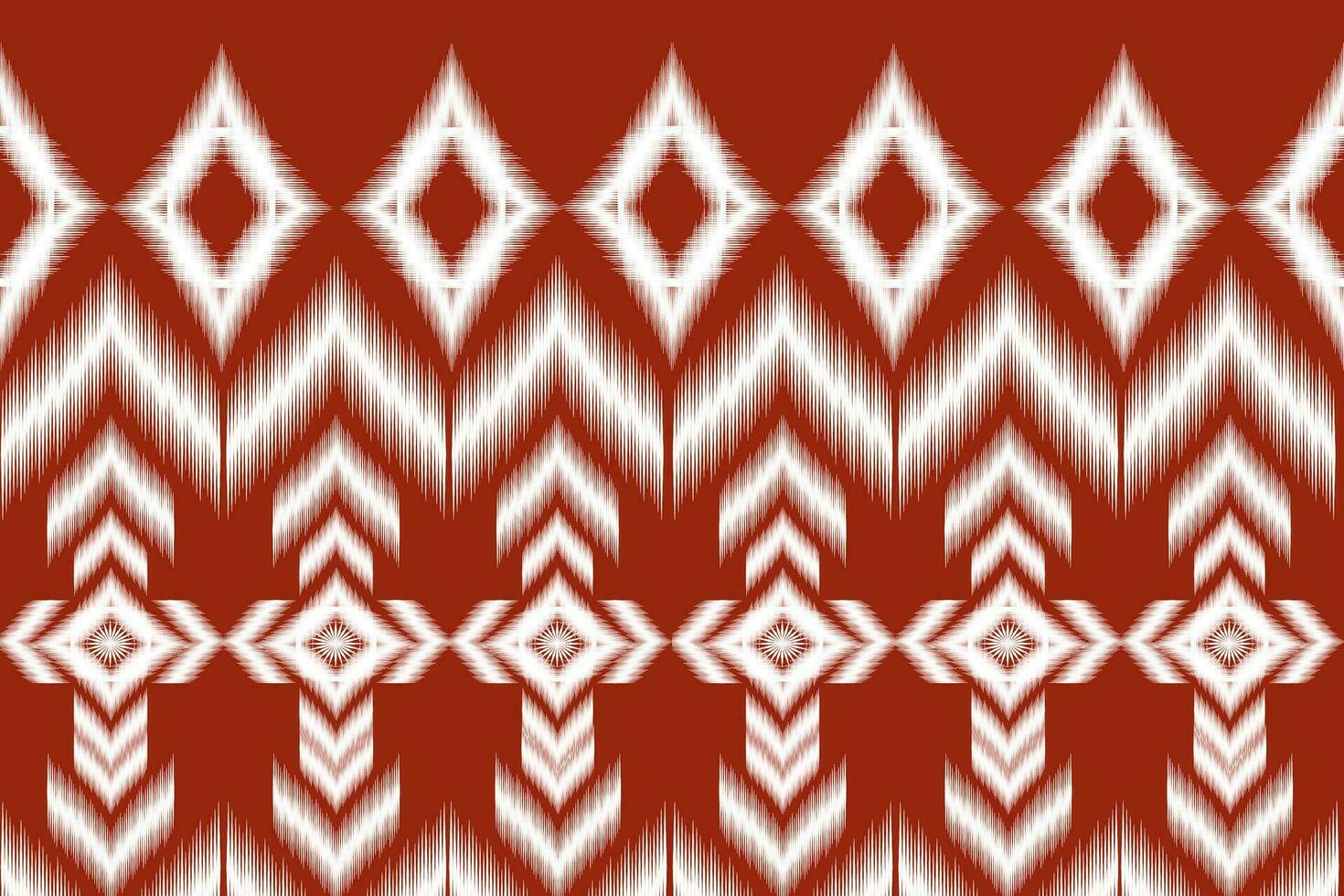 Ikat paisley seamless pattern, traditional seamless pattern, red background, aztec style, embroidery, abstract, vector, design illustration for texture, fabric, print. vector