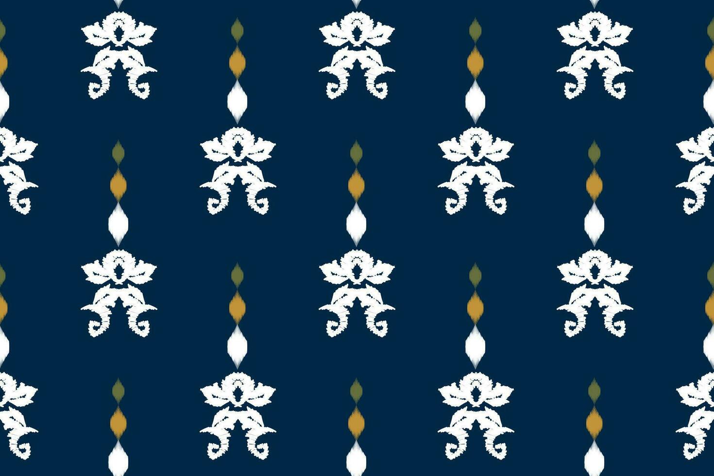 Ikat geometric folklore ornament. Tribal ethnic vector texture. Seamless striped pattern in Aztec style. Figure tribal embroidery. Indian, Scandinavian, Gypsy, Mexican, folk pattern.