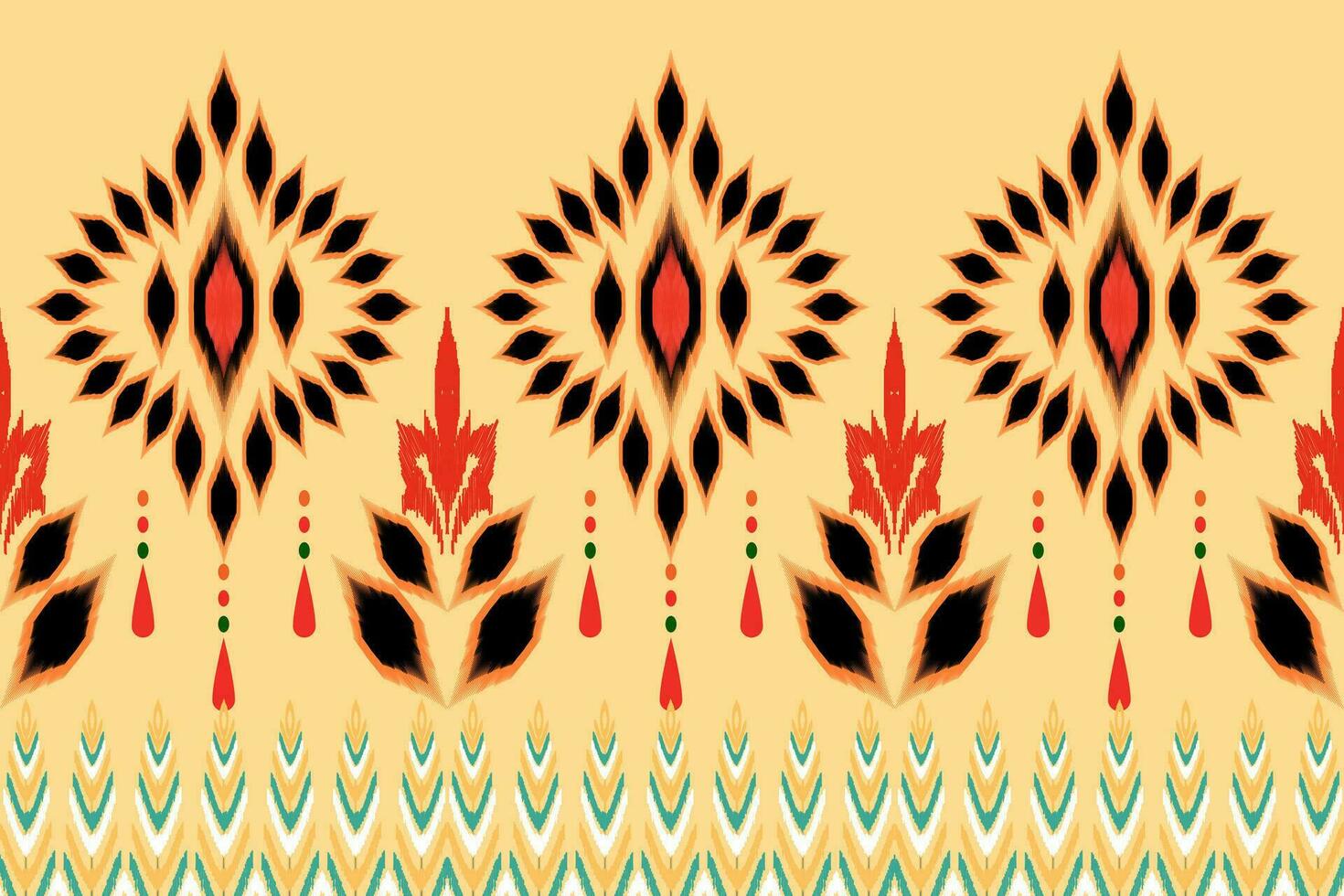 Ethnic zigzag abstract background. Seamless pattern in tribal, folk embroidery, Ikat art design. Aztec geometric art ornament print.Design for carpet, wallpaper, clothing, wrapping, fabric, cover vector