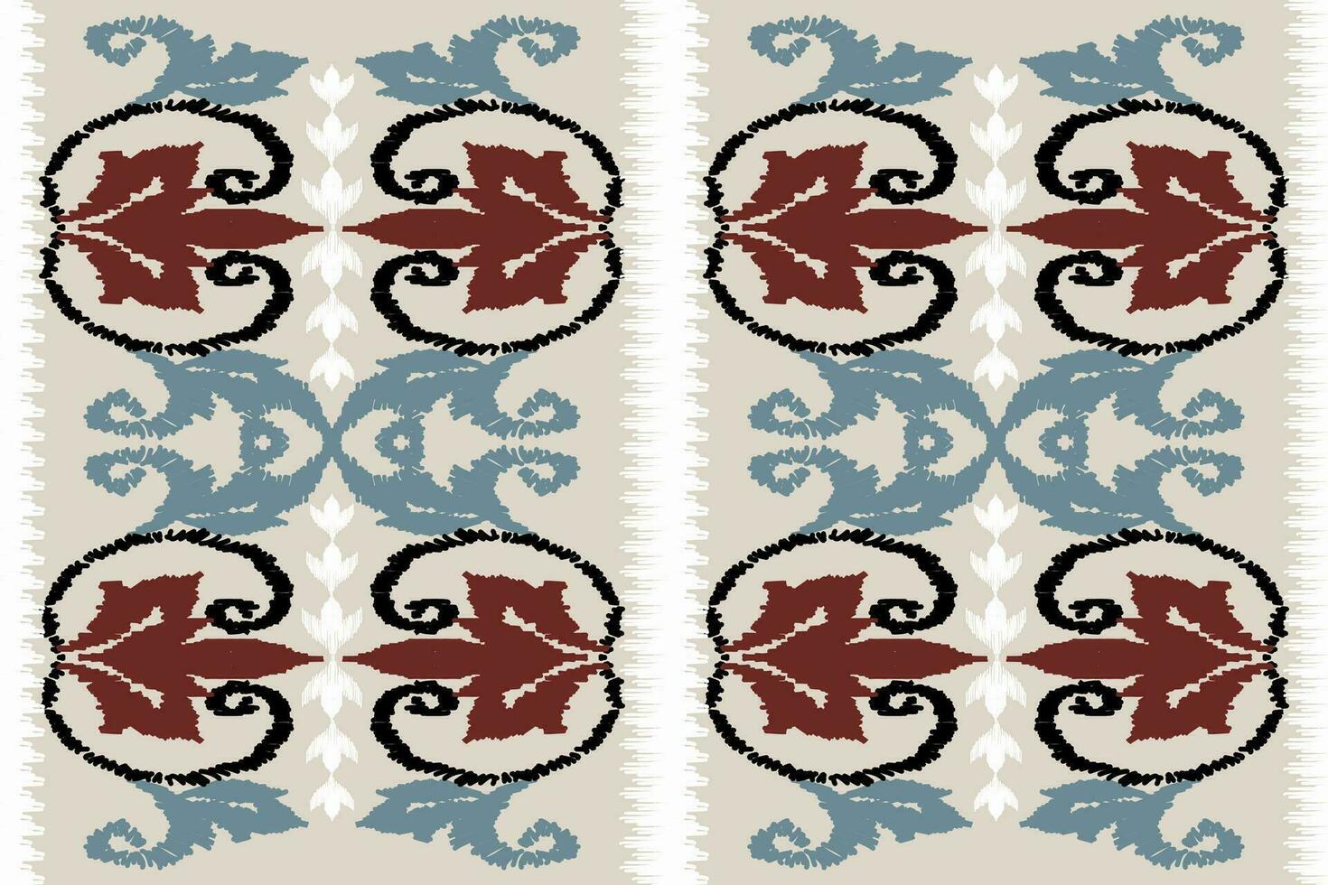 ikat floral cachemir bordado en blanco fondo.geometrico étnico oriental modelo tradicional.azteca estilo resumen vector ilustración.diseño para