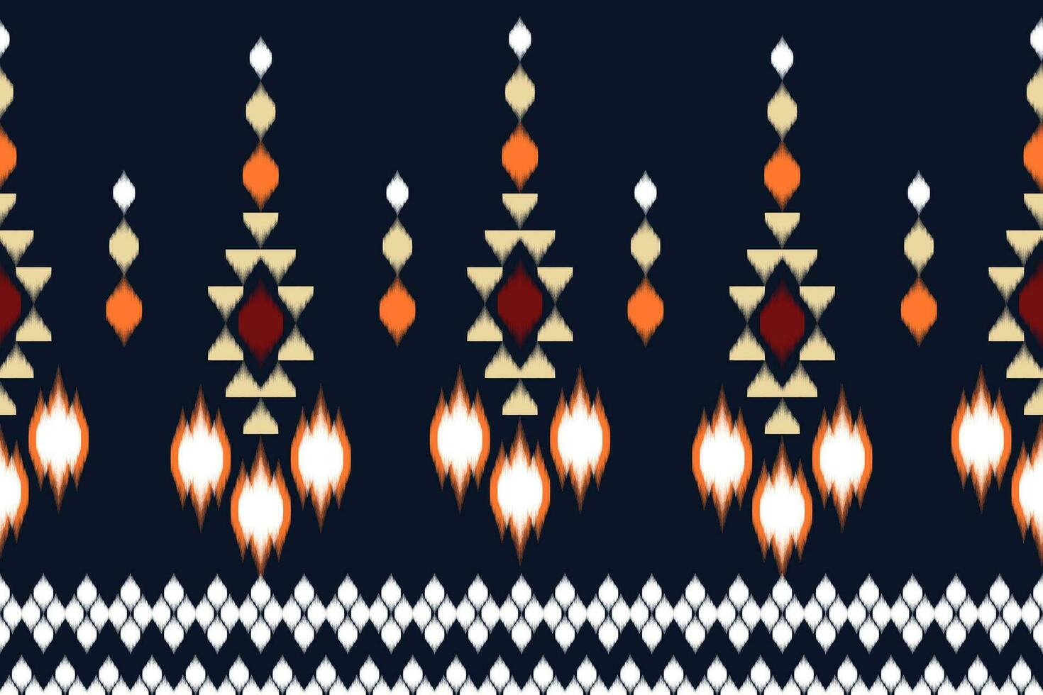 Ethnic abstract ikat art. Seamless pattern in tribal, folk embroidery, and Mexican style. Aztec geometric art ornament print.Design for carpet, wallpaper, clothing, wrapping, fabric, cover, textile vector