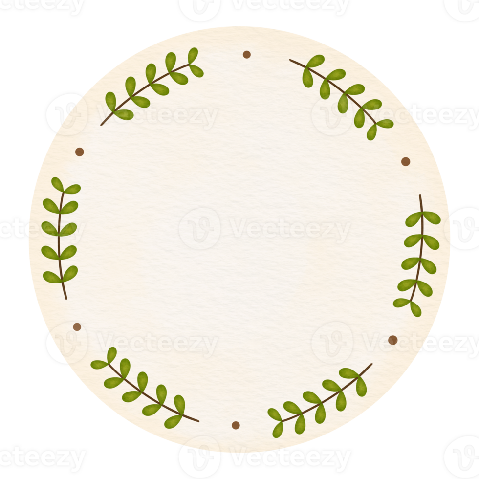 Circle with Green Leaf Memo Pad png