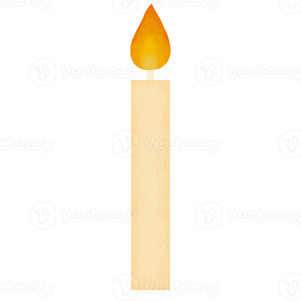 Lit Candle Watercolor Illustration 27389282 PNG