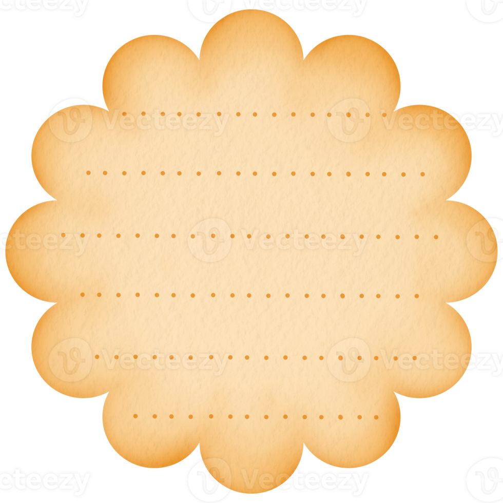 Biscuit Shape Memo Paper png