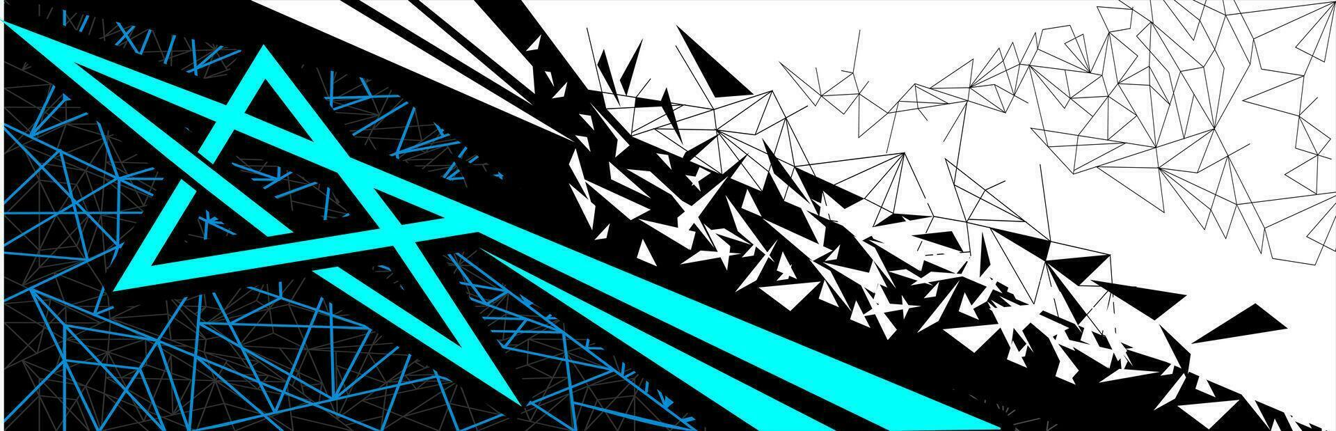 Abstract Car decal design vector. Graphic abstract stripe racing background kit designs for wrap vehicle, race car, rally, adventure and livery vector
