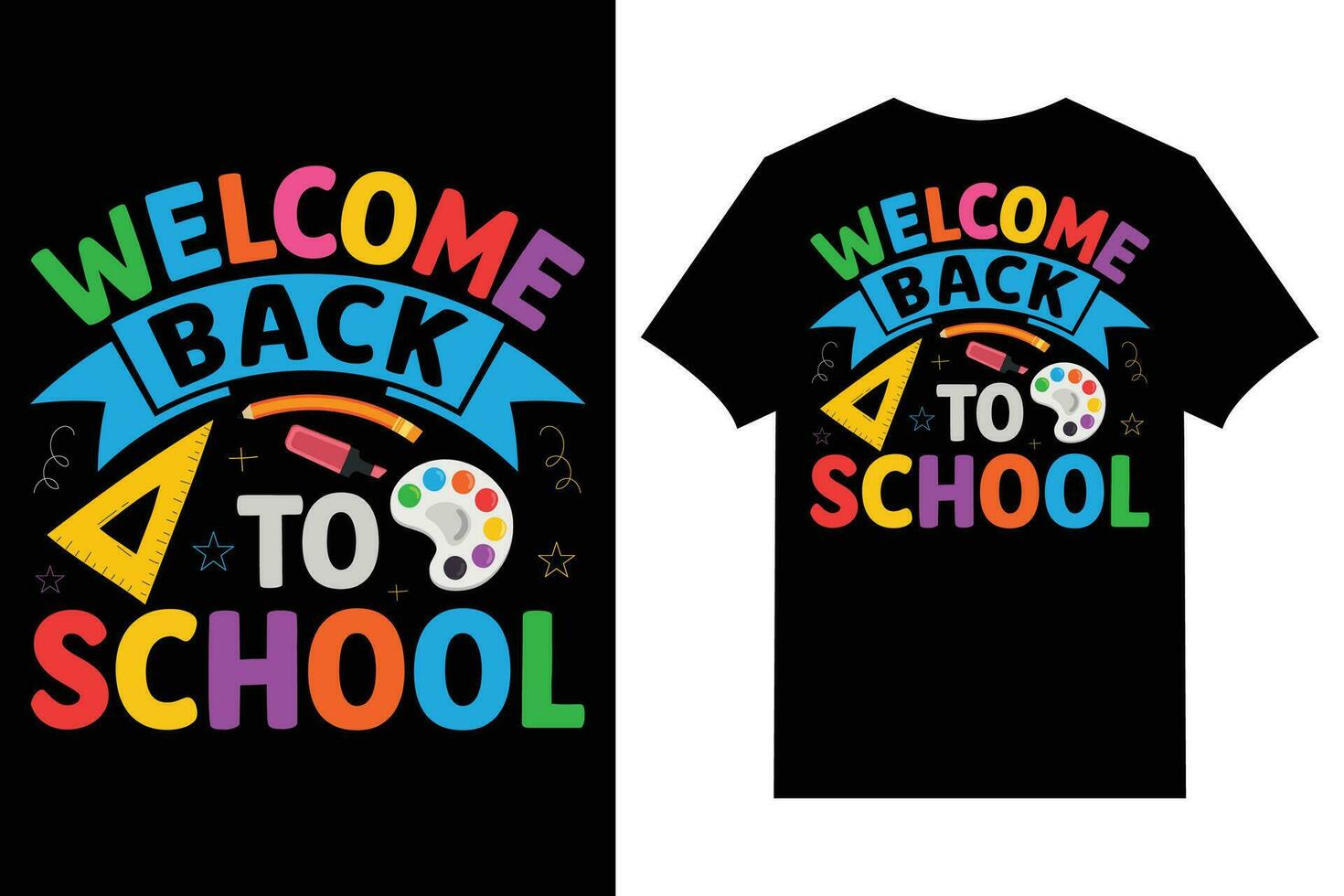 Back to school t-shirts design Typography back to school t-shirt design vector