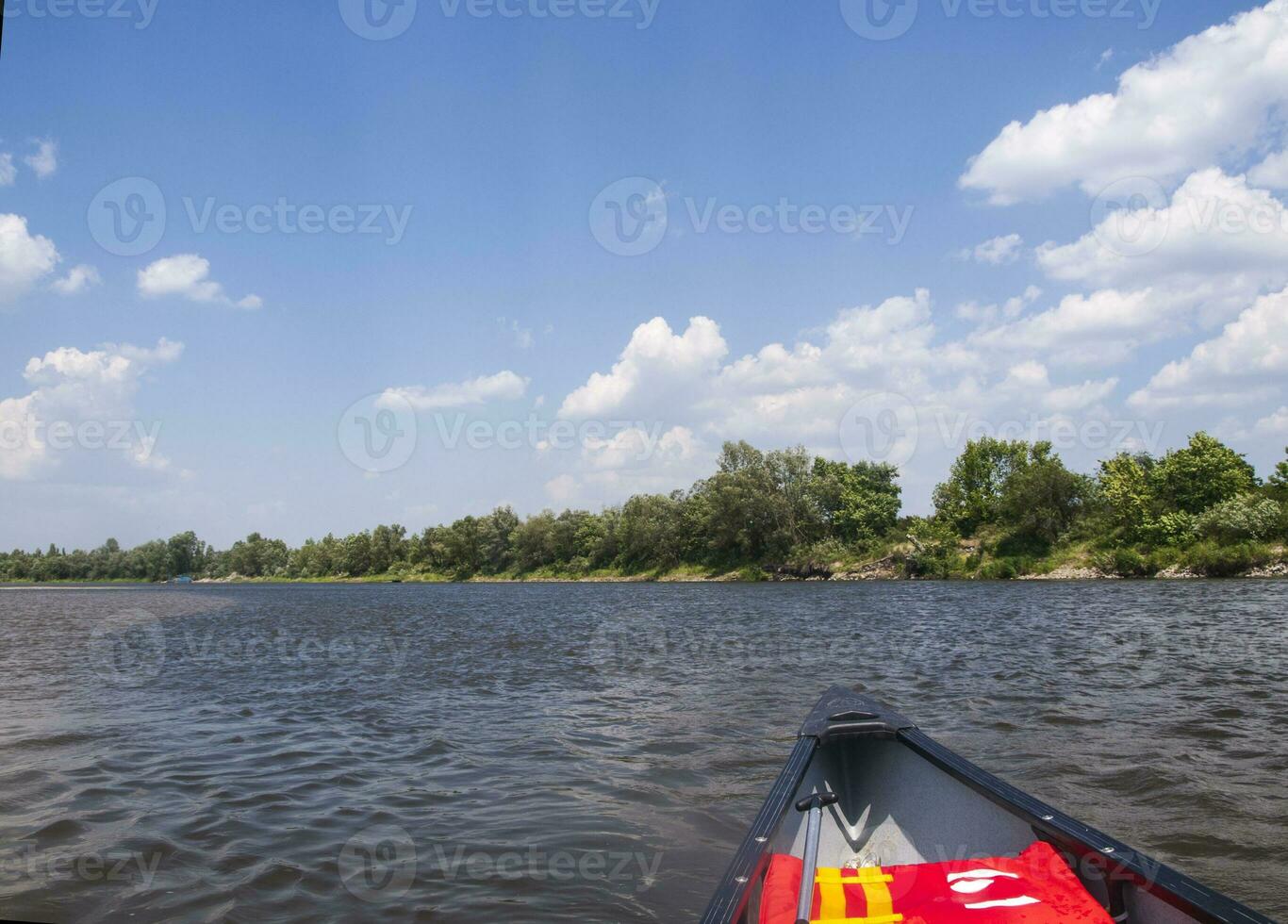 Canoe and river photo