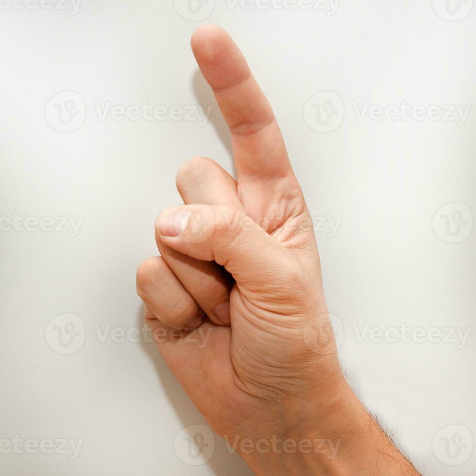 Letter Z in American Sign Language ASL for deaf people photo