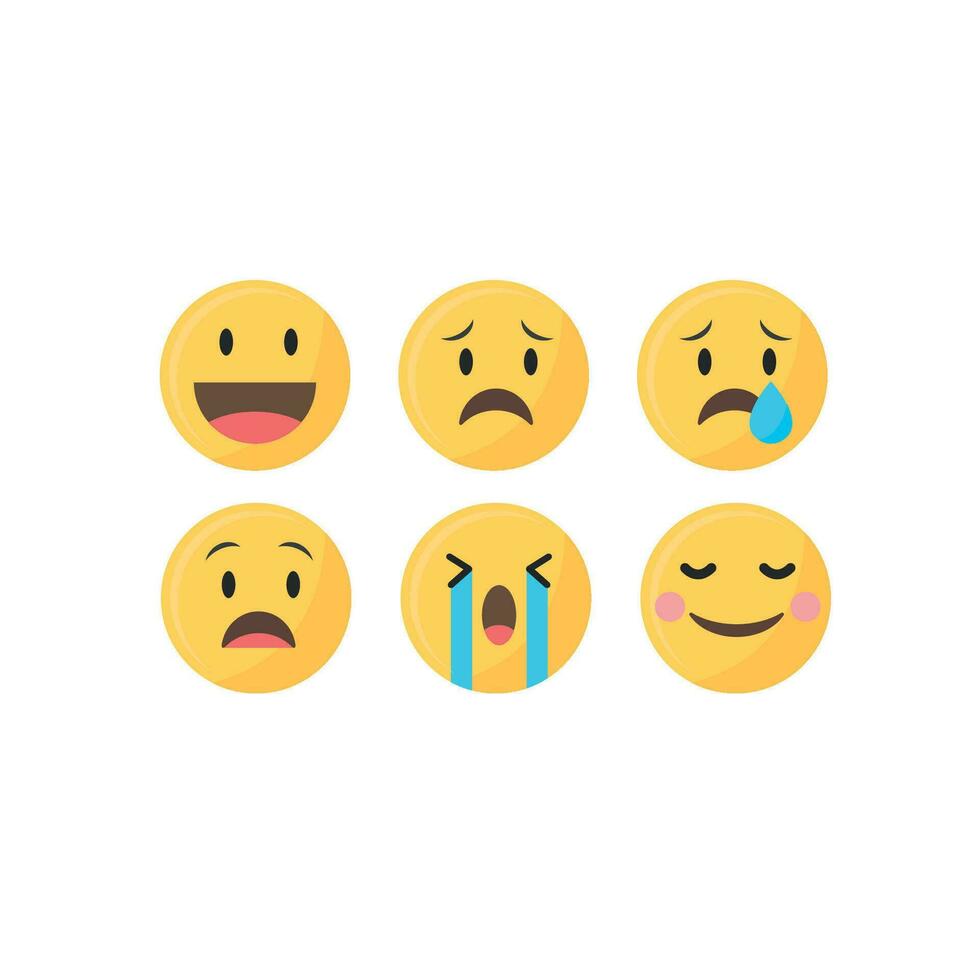 Emoji set with many characters vector