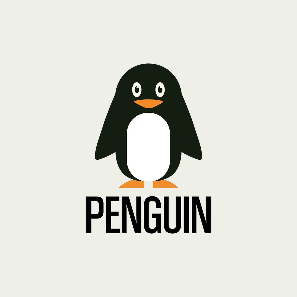 Vector illustration of cute penguin