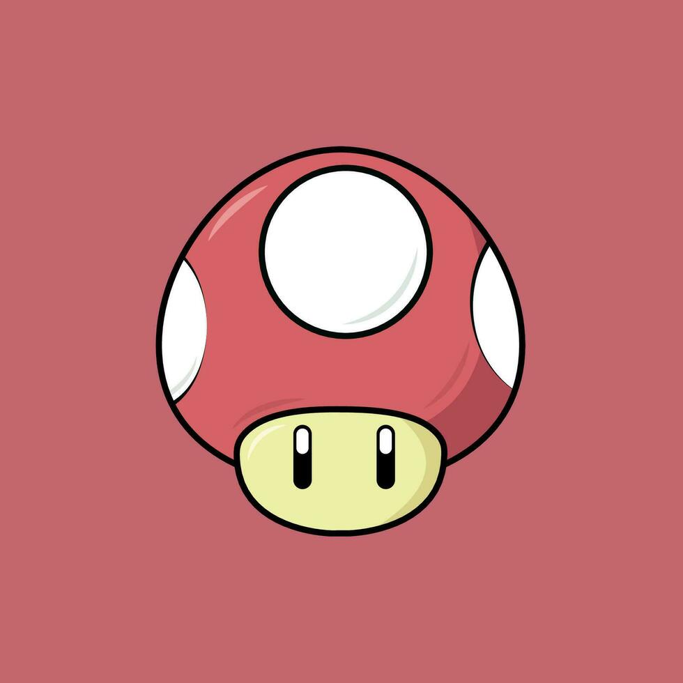 Vector illustration of simple mushroom