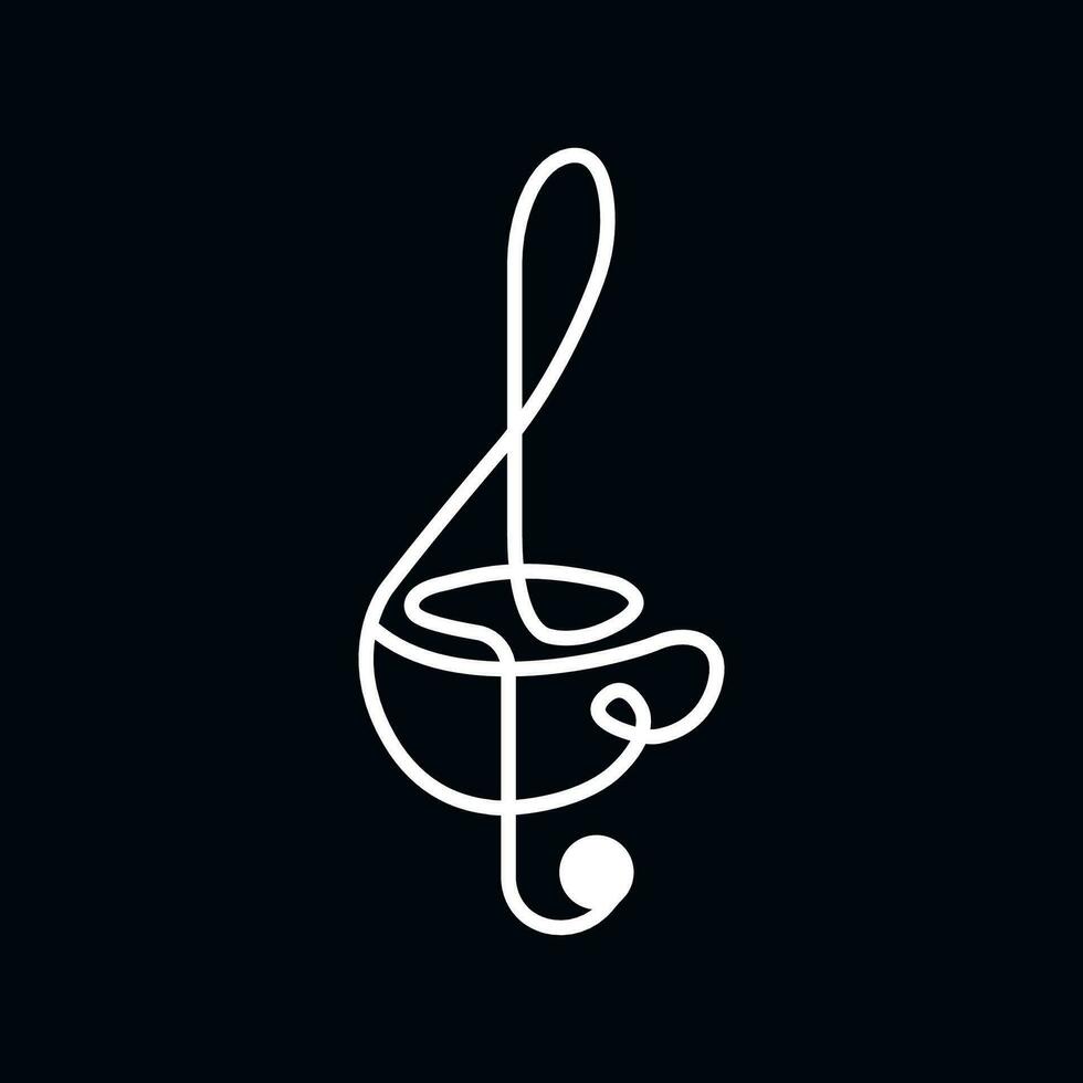 Vector illustration of music logo