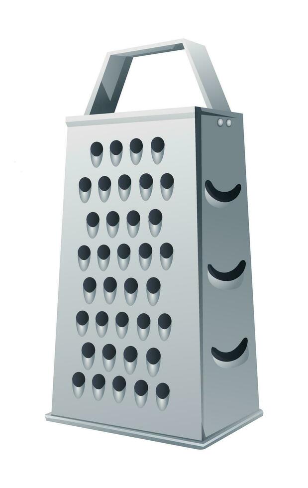 Grater vector illustration isolated on white background. Kitchen utensil
