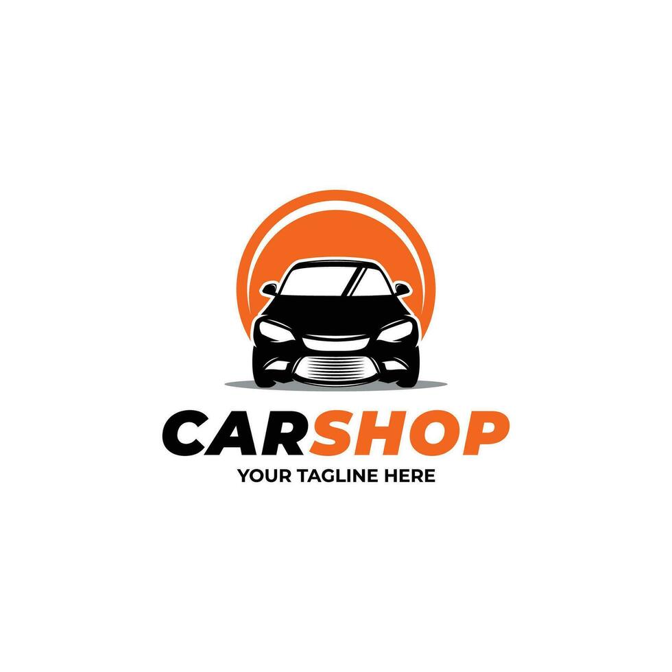 Car shop logo design inspiration vector
