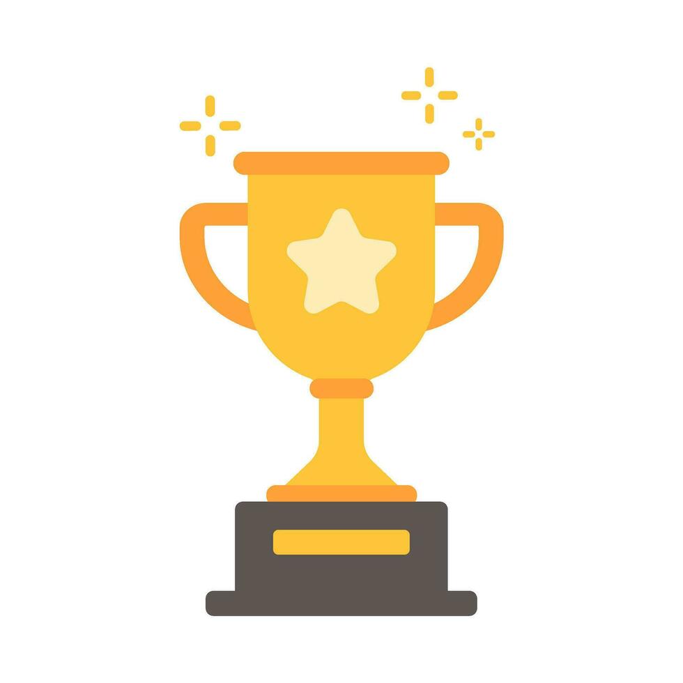 The golden trophy of success. Awards for winners of sports games vector