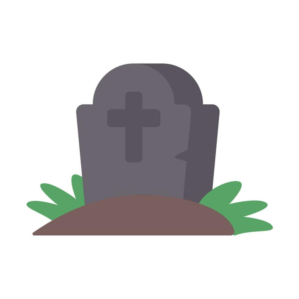 Ghost graves. Stones carved names of dead people on rocks with crosses in spooky cemetery. vector