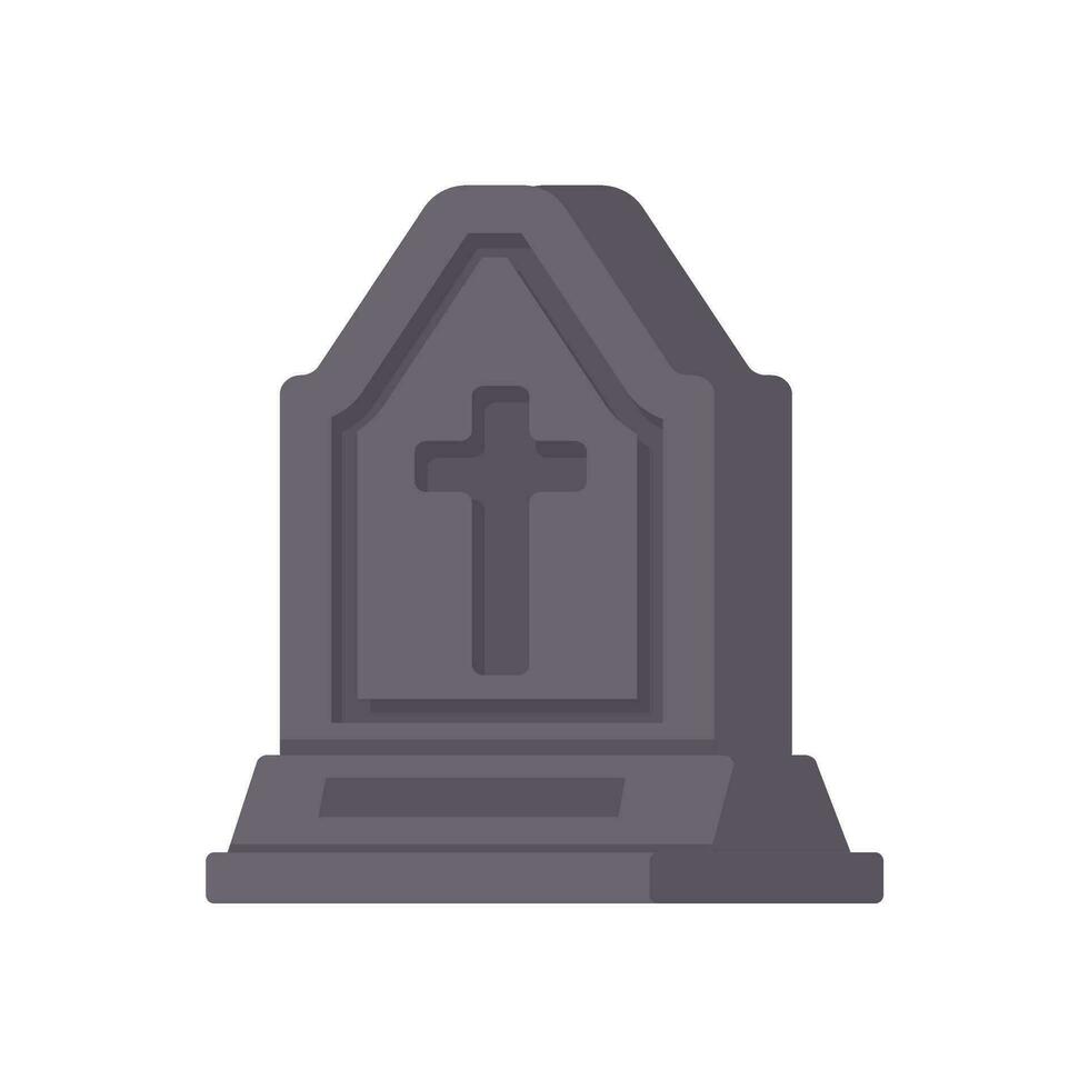 Ghost graves. Stones carved names of dead people on rocks with crosses in spooky cemetery. vector