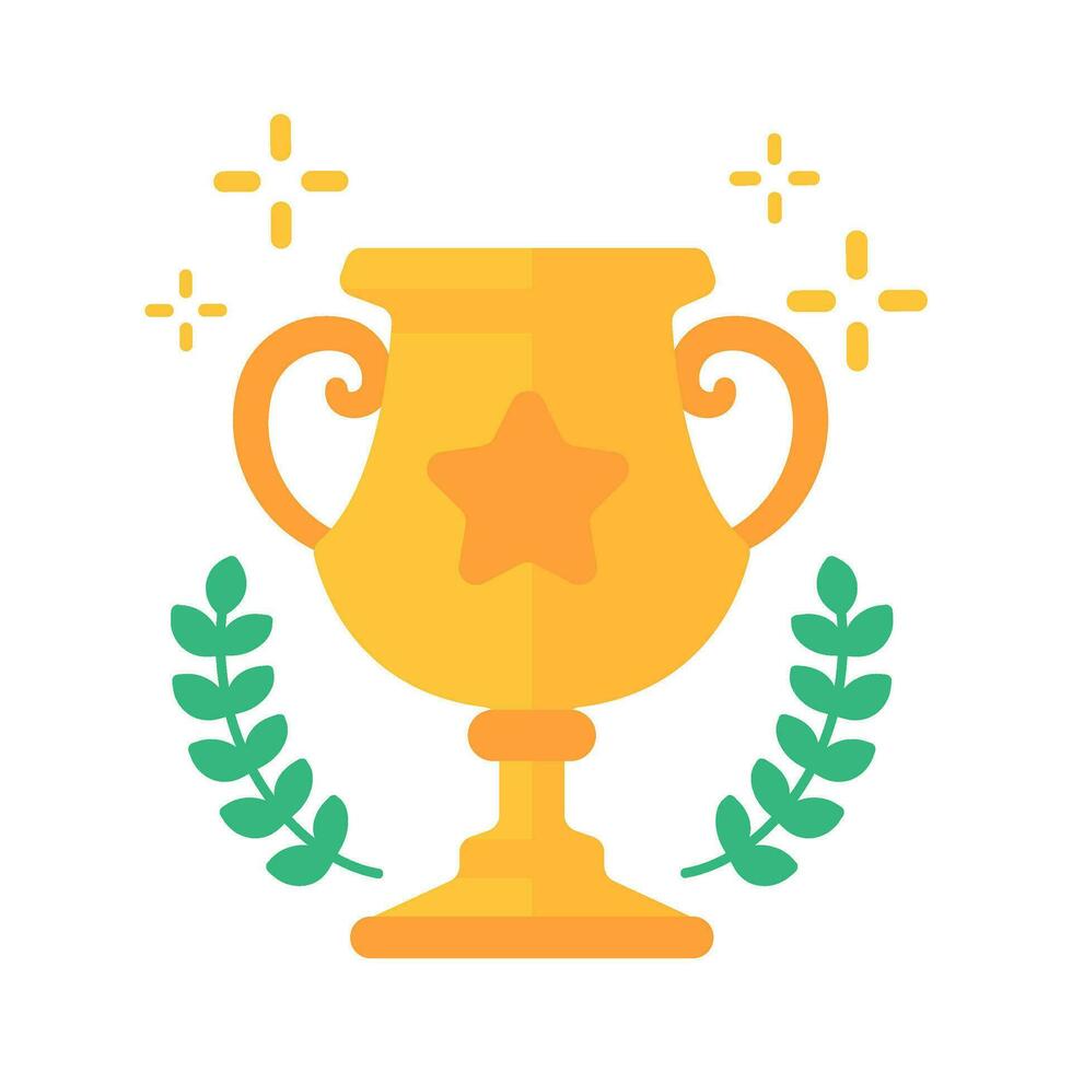 The golden trophy of success. Awards for winners of sports games vector