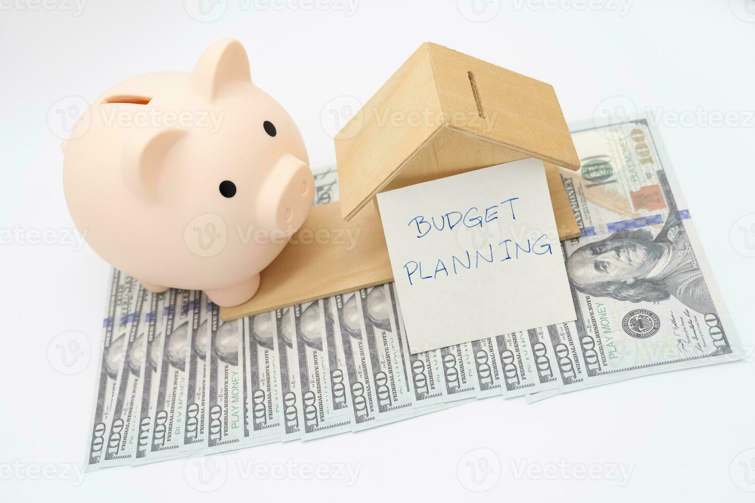 Budget planning for buying a Home. concept of saving money to buy an apartment, house or other residential property. real estate concept. photo