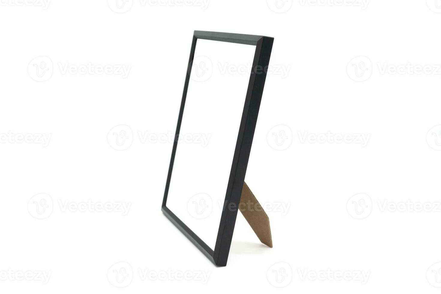 Realistic picture frame isolated on white background. Perfect for your presentations. empty photo frame with copy space isolated. Minimalism style for home decor or business.