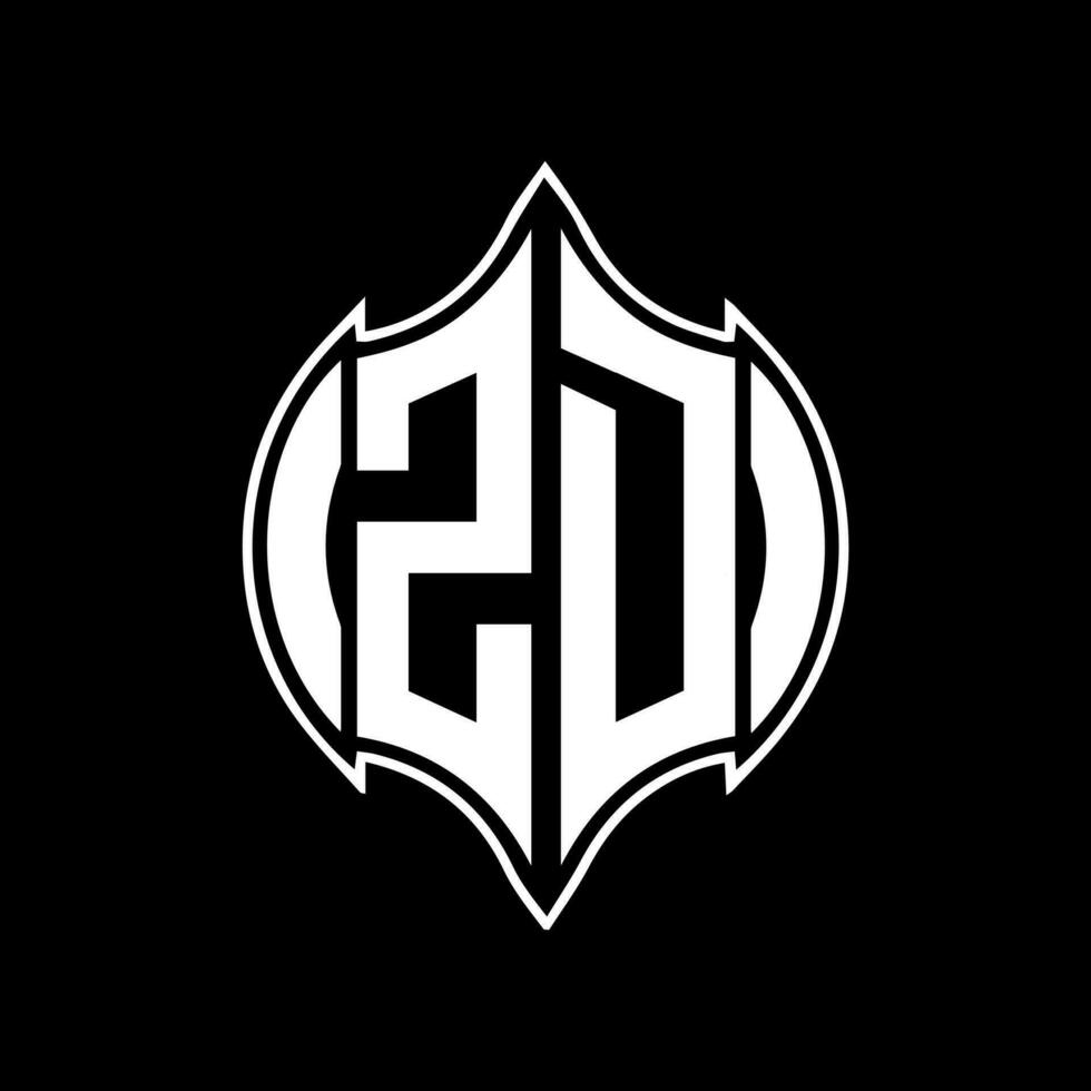 ZD letter logo design. ZD creative monogram initials letter logo concept. ZD Unique modern flat abstract vector letter logo design.