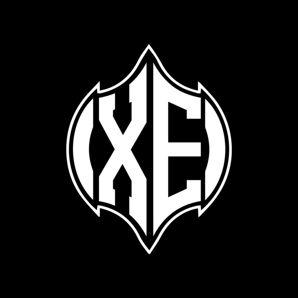 XE letter logo design. XE creative monogram initials letter logo concept. XE Unique modern flat abstract vector letter logo design.