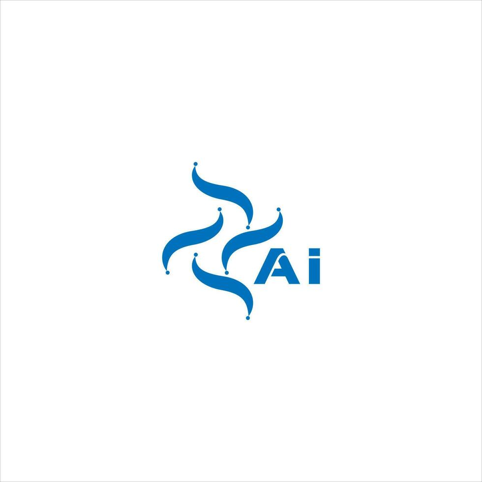 AI letter logo design. AI creative minimalist initials letter logo concept. AI Unique modern flat abstract vector letter logo design.