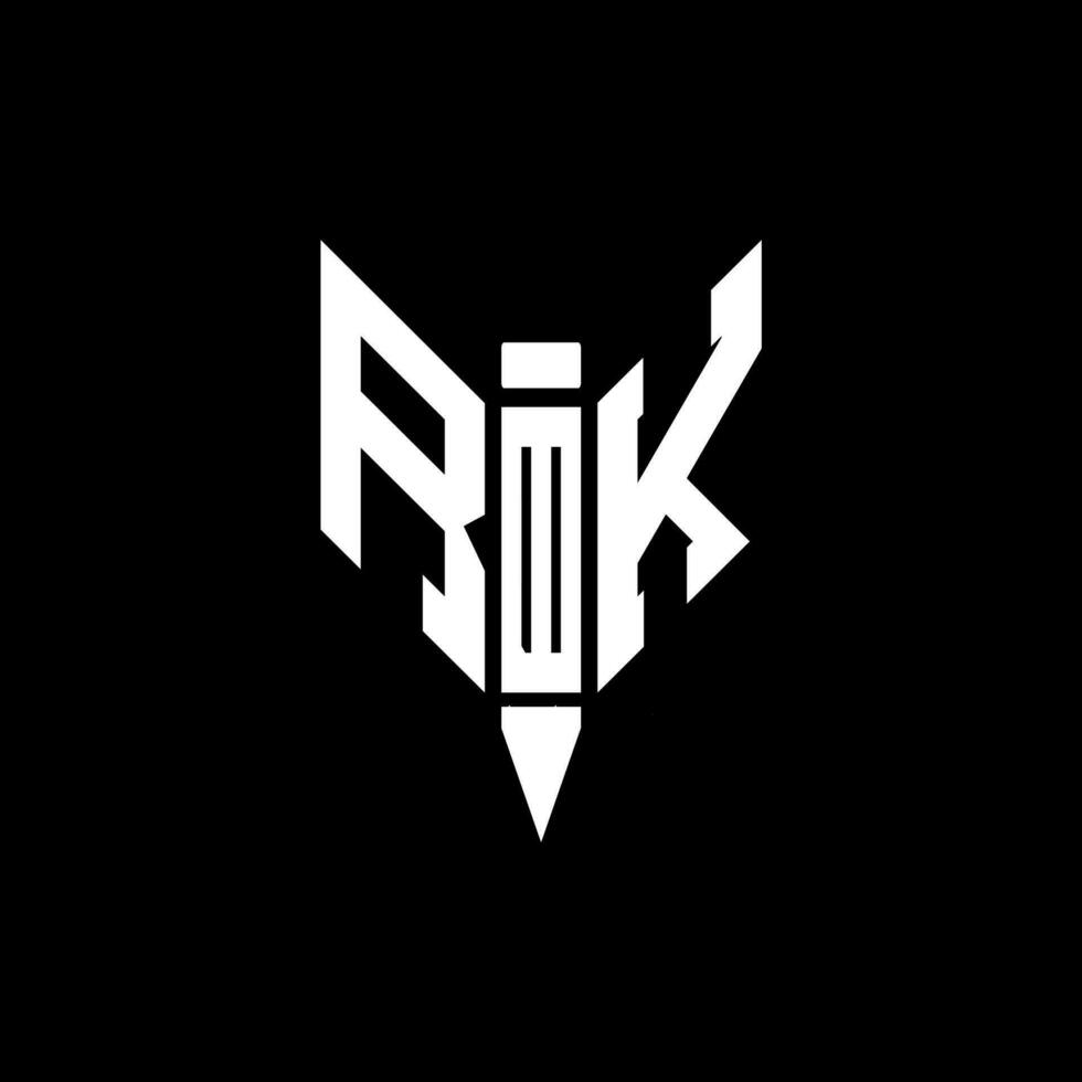 RK letter logo design. RK creative monogram initials letter logo concept. RK Unique modern flat abstract vector letter logo design.