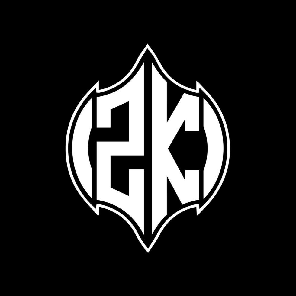 ZK letter logo design. ZK creative monogram initials letter logo concept. ZK Unique modern flat abstract vector letter logo design.