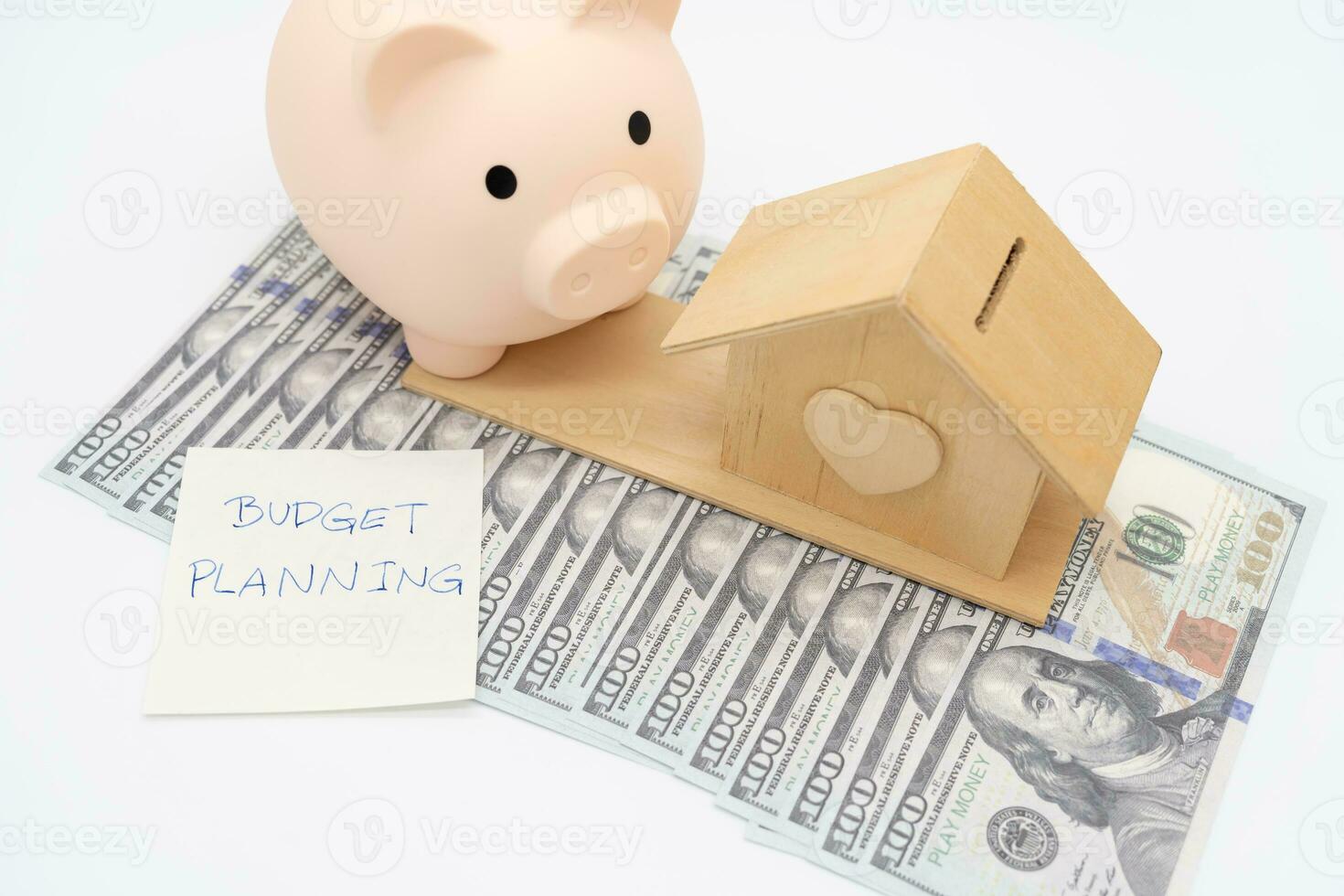 Budget planning for buying a Home. concept of saving money to buy an apartment, house or other residential property. real estate concept. photo