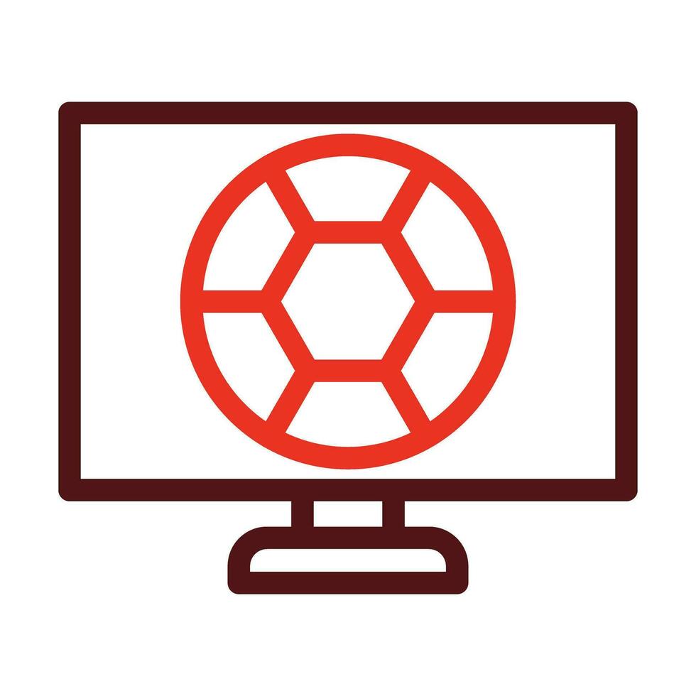 Football Match Thick Line Two Color Icons For Personal And Commercial Use. vector