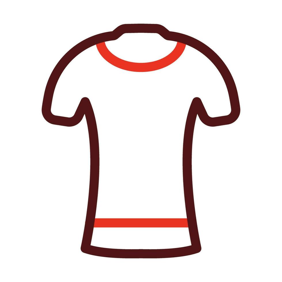 Football Jersey Thick Line Two Color Icons For Personal And Commercial Use. vector