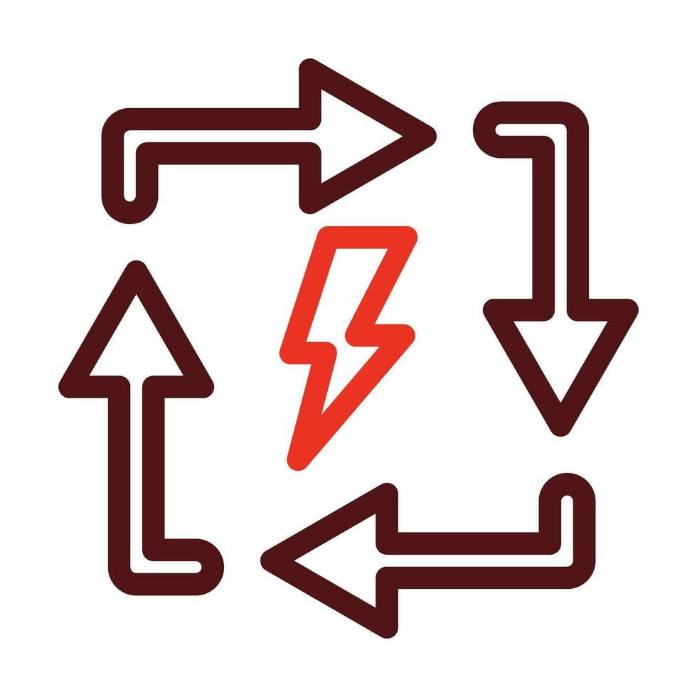 Renewable Energy Thick Line Two Color Icons For Personal And Commercial Use. vector