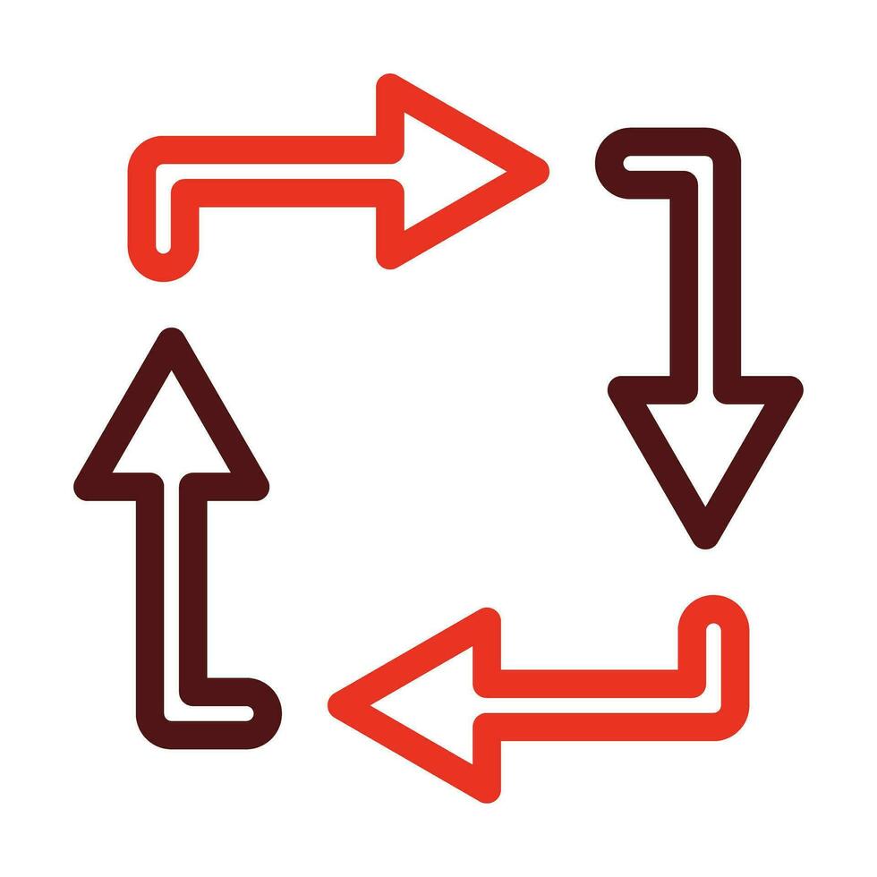 Recycling Thick Line Two Color Icons For Personal And Commercial Use. vector