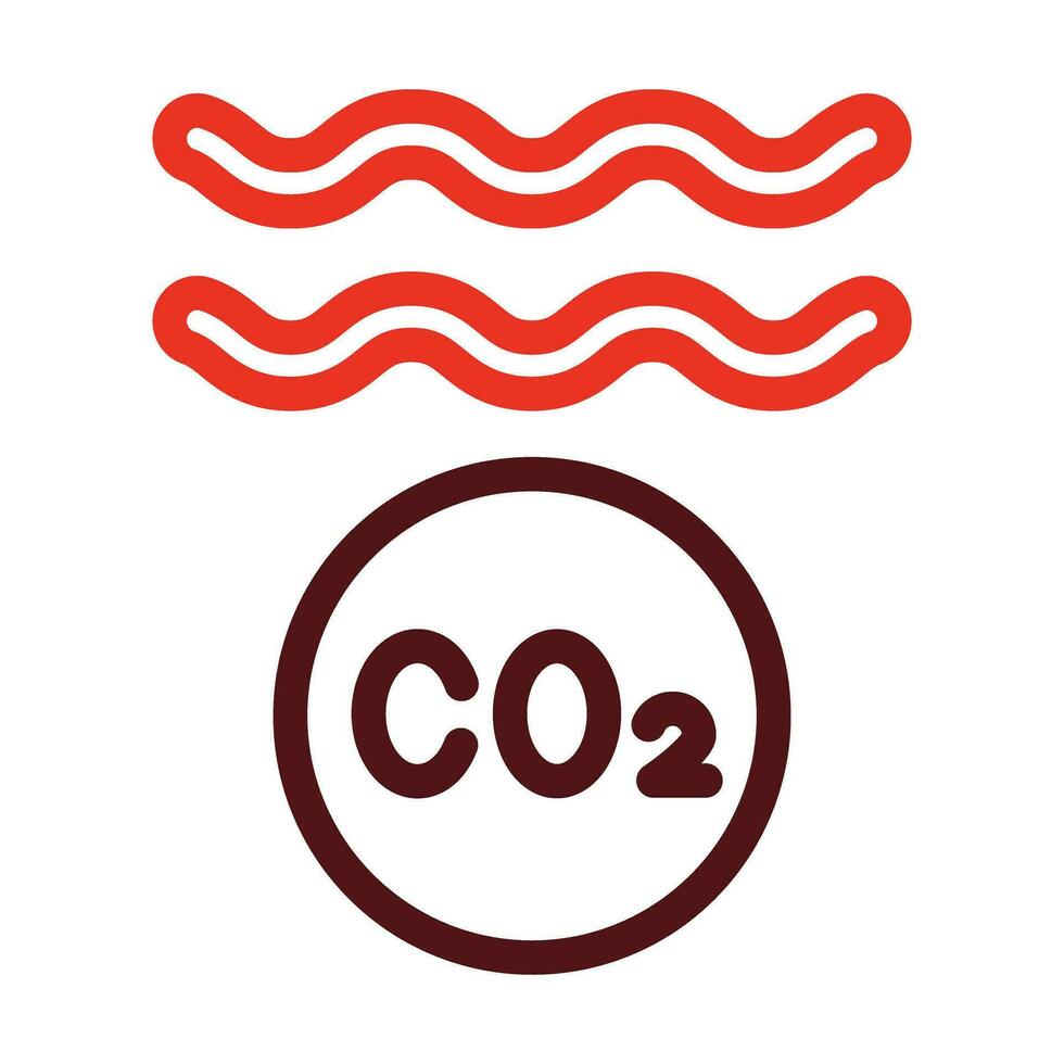 Ocean Acidity Thick Line Two Color Icons For Personal And Commercial Use. vector