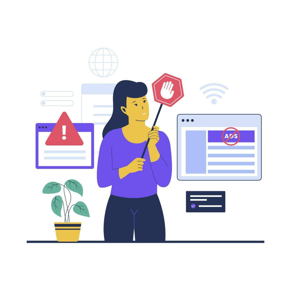 Ads block concept illustration vector