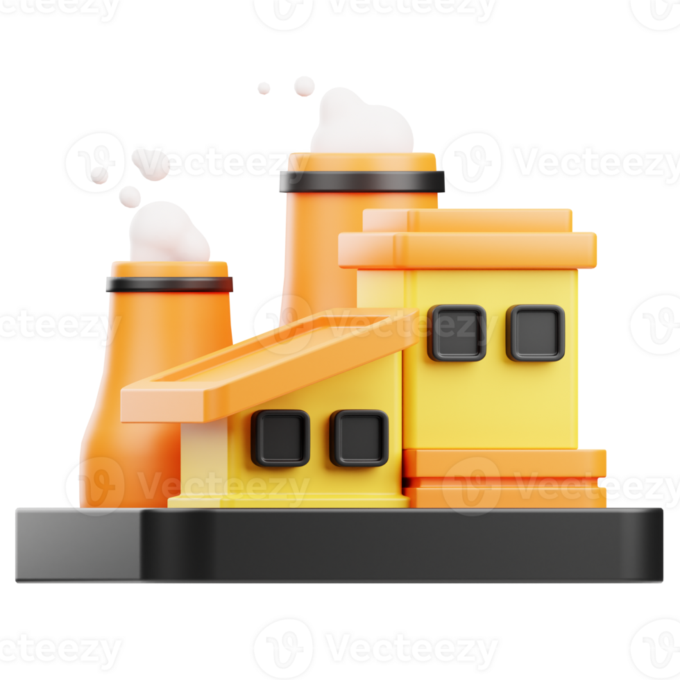 Factory 3D Illustration png